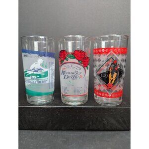 Kentucky Derby Churchill Downs 10 Oz Mint Julep Glasses 2000's Lot of 3